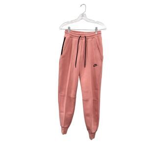 Nike Womens Fleece Joggers Dusty Rose Pink Sweatpants Drawstring S BARELY USED